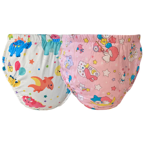 2 Pcs Adult Baby Potty Diaper Training Underwear ABDL Incontinence Waterproof Training Incontinence Booster Pads Pants