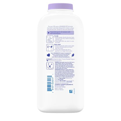 Lavender Baby Powder with Cornstarch, Hypoallergenic, 15 Oz