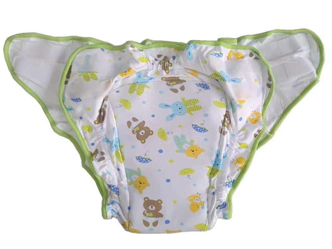 Adult Printed Teddy Cloth Pant /Cloth Diaper with Padding Inside/Abdl Training Pant/Washable Adult Training Pant